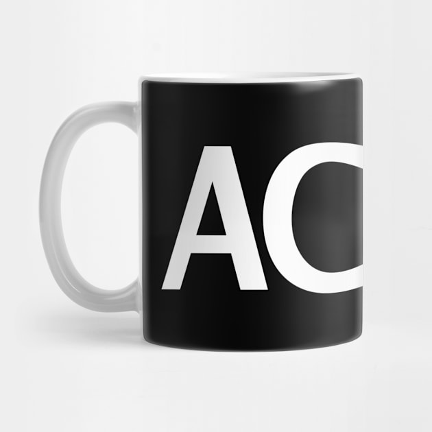 AC 12 Typography White Text by ellenhenryart